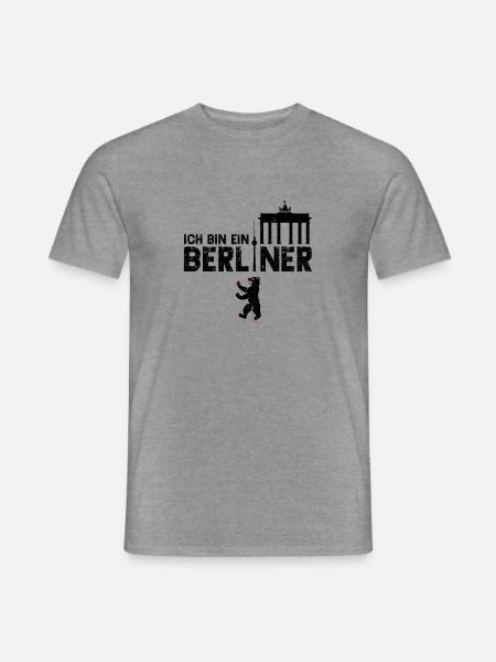 Ich Bin Ein Berliner - Berlin - Männer T-Shirt - Graphit meliert