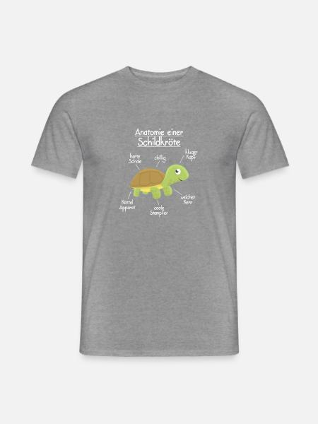 Anatomie einer Schildkröte - Männer T-Shirt - Graphit meliert