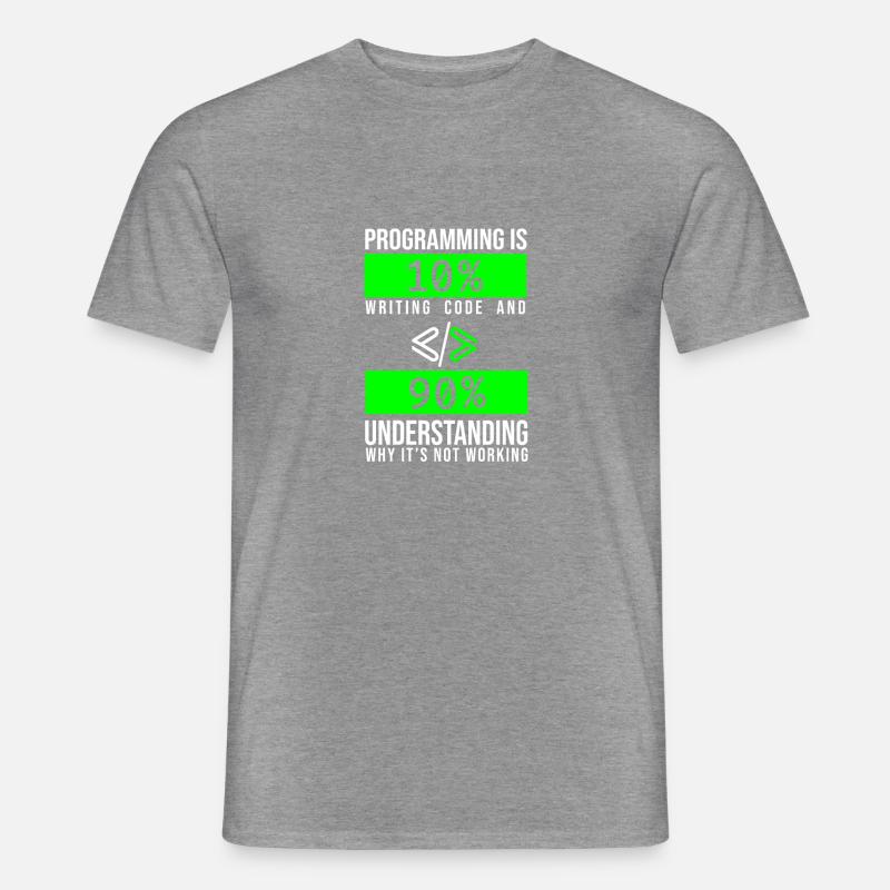 Programmierer Coder Software Entwickler - Männer T-Shirt - Graphit meliert