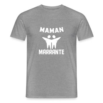 Tshirt femme Maman Marrante - T-shirt homme - graphite chiné - Devant - AI Model Male 178 light (178cm)