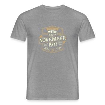Novembre 1971 Anniversaire Homme - T-shirt homme - graphite chiné - Devant - AI Model Male 178 light (178cm)