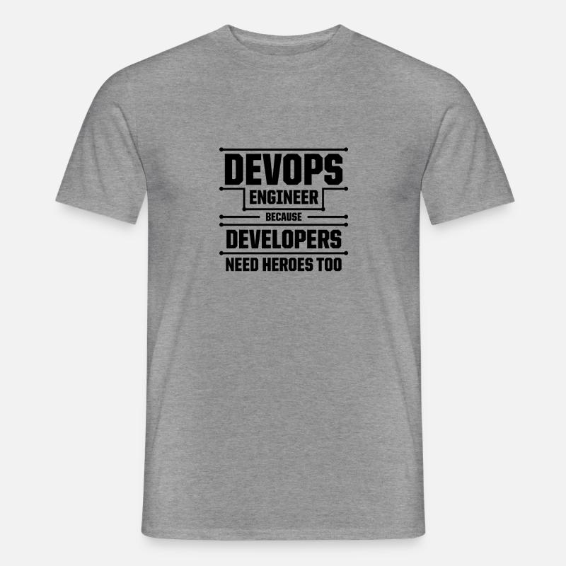 Sys-Admin Entwickler Devops-Ingenieur - Männer T-Shirt - Graphit meliert