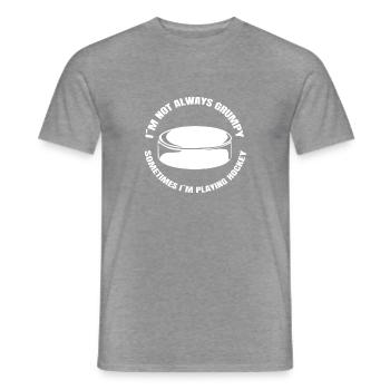 Eishockey Wintersport Geschenk Eishockeyteam - Männer T-Shirt - Graphit meliert - Vorne - AI Model Male 178 light (178cm)