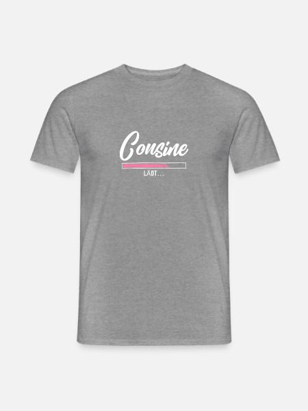 Cousine lädt - Männer T-Shirt - Graphit meliert