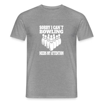 Bowling Bowler Kegel Gift Bowling Ball Bowling - Men's T-Shirt - graphite heather - Front - AI Model Male 178 light (178cm)