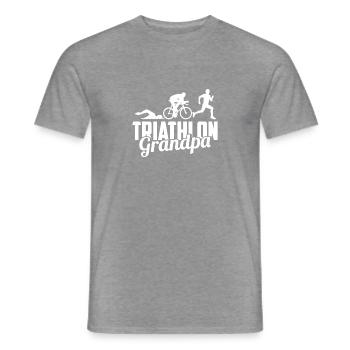 Triathlon Triathlete Grandpa - Men's T-Shirt - graphite heather - Front - AI Model Male 178 light (178cm)