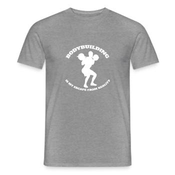 Bodybuilder Fitness Muscle Force Training Athlètes - T-shirt homme - graphite chiné - Devant - AI Model Male 178 light (178cm)
