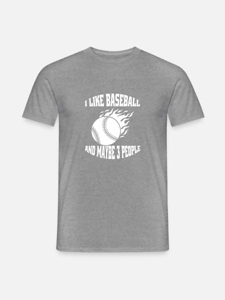 Baseball Baseballspieler Baseballer Baseballteam - Männer T-Shirt - Graphit meliert