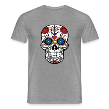 Calavera - Men's T-Shirt - graphite heather - Front - AI Model Male 178 light (178cm)