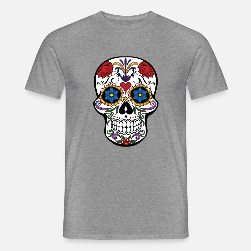 Calavera - Männer T-Shirt - Graphit meliert