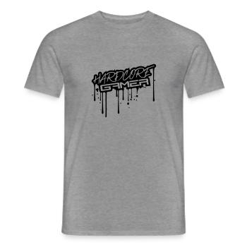 graffiti drop stamp color spray spray joy - Men's T-Shirt - graphite heather - Front - AI Model Male 178 light (178cm)