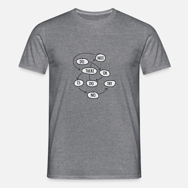 tun oder nicht tun - Männer T-Shirt - Graphit meliert