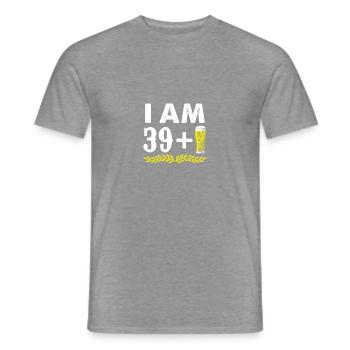 40ème anniversaire 40 ans cadeau de bière - T-shirt homme - graphite chiné - Devant - AI Model Male 178 light (178cm)