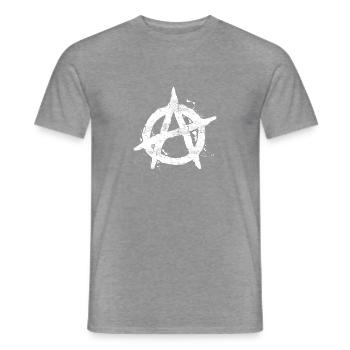 Anarchy Cool - Men's T-Shirt - graphite heather - Front - AI Model Male 178 light (178cm)
