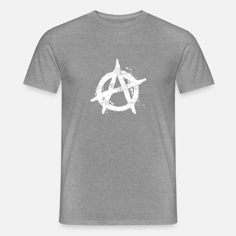 Anarchie Cool - Männer T-Shirt - Graphit meliert