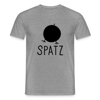Spatz - Männer T-Shirt - Graphit meliert - Vorne - AI Model Male 178 light (178cm)