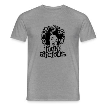 girl_funkalicious02 - Men's T-Shirt - graphite heather - Front - AI Model Male 178 light (178cm)