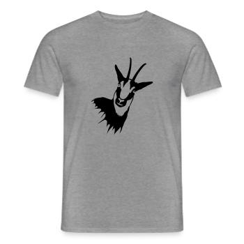 Gams - Männer T-Shirt - Graphit meliert - Vorne - AI Model Male 178 light (178cm)