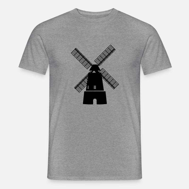 Windmühle mühle~~POS=HEADCOMP - Männer T-Shirt - Graphit meliert