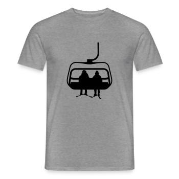 ski - Men's T-Shirt - graphite heather - Front - AI Model Male 178 light (178cm)