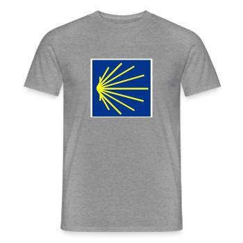 Jakobsweg - Männer T-Shirt - Graphit meliert - Vorne - AI Model Male 178 light (178cm)