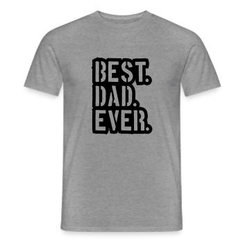 stamp text dad best ever love dad best world v - Men's T-Shirt - graphite heather - Front - AI Model Male 178 light (178cm)