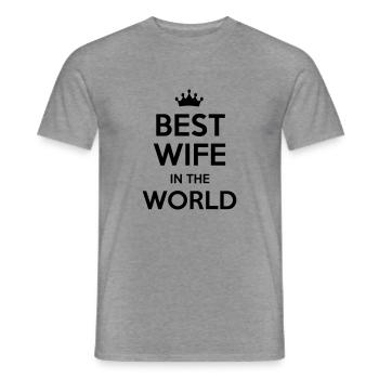 best wife in the world - Männer T-Shirt - Graphit meliert - Vorne - AI Model Male 178 light (178cm)