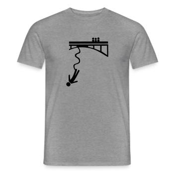 Bungee jumping - Men's T-Shirt - graphite heather - Front - AI Model Male 178 light (178cm)