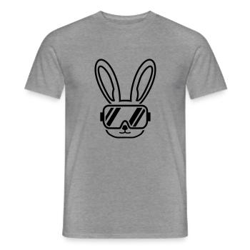 skihase_f1 - T-shirt homme - graphite chiné - Devant - AI Model Male 178 light (178cm)
