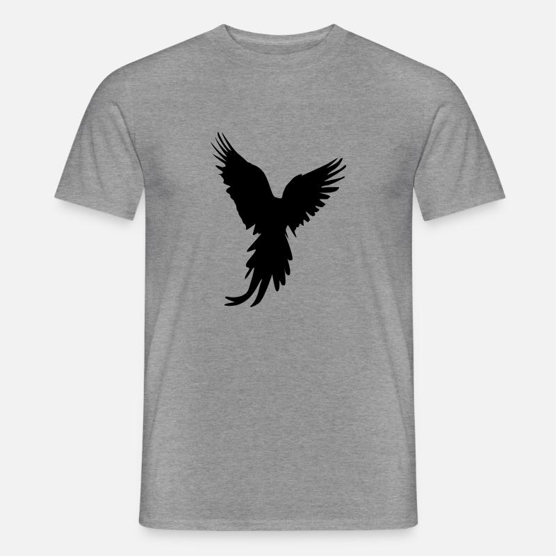 bird silhouette - Männer T-Shirt - Graphit meliert