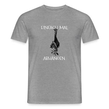Einfach mal abhängen Fledermaus - Männer T-Shirt - Graphit meliert - Vorne - AI Model Male 178 light (178cm)