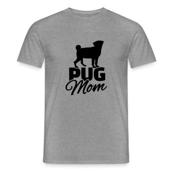 Mops - Männer T-Shirt - Graphit meliert - Vorne - AI Model Male 178 light (178cm)