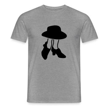 schuhmithut4 - Männer T-Shirt - Graphit meliert - Vorne - AI Model Male 178 light (178cm)