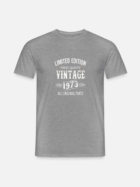 Limited Edition Made In 1973 Vintage Original - Männer T-Shirt - Graphit meliert