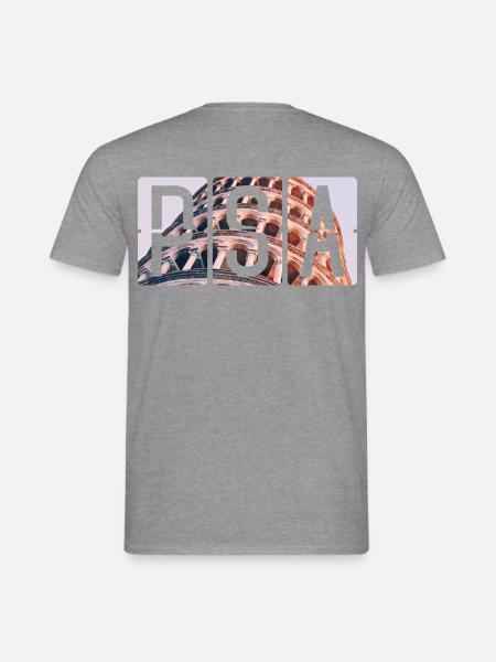 Flughafen Pisa PSA - Männer T-Shirt - Graphit meliert