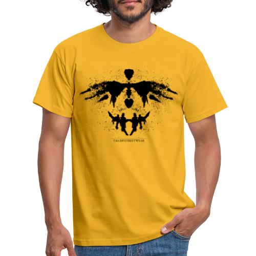 Rorschachmatt schwarz - Männer T-Shirt