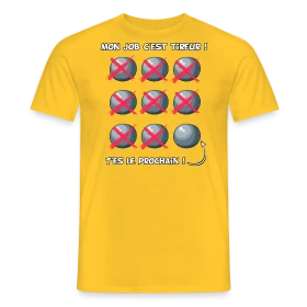 Maquette de T-shirt homme « T-shirt Profession Tireur : Précision et Passion » à imprimer et personnaliser