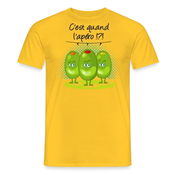 T-shirt homme avec motif T-shirt Apéro Time : L'heure Sacrée de la Détente