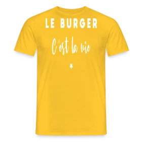 Modèle Le Burger, C'est la Vie : Passion Gourmande personnalisé sur T-shirt homme