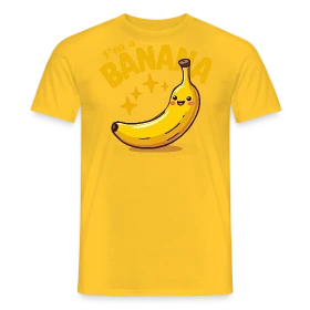 Maquette de T-shirt homme « T-shirt Humour Banane - Costume Carnaval & Fête » à imprimer et personnaliser