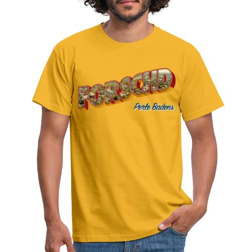 Forschd - Perle Badens - Vintage-Logo mit Luftbild - Männer T-Shirt