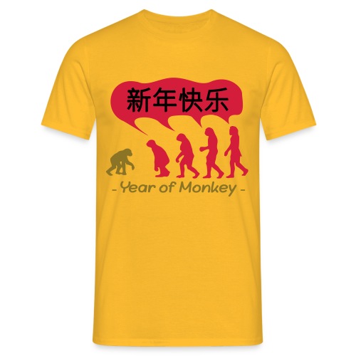 kung hei fat choi monkey - Men's T-Shirt