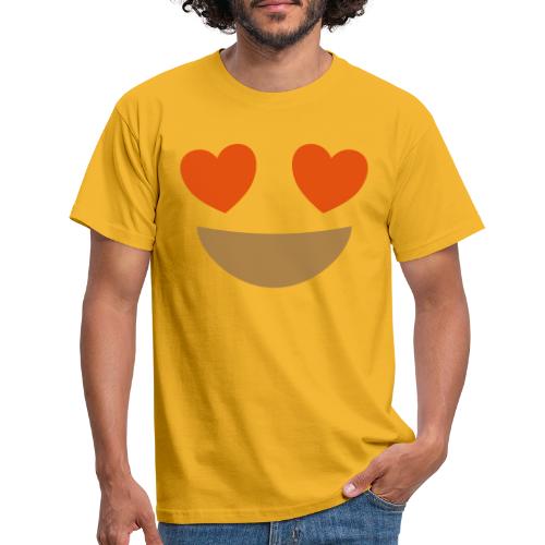 Emoji smiling face with heart eyes - Men's T-Shirt