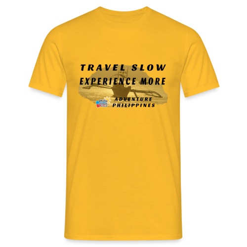 Travel slow Logo für helle Kleidung - Männer T-Shirt