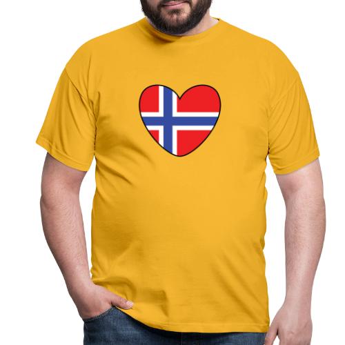 Norges-hjerte - T-skjorte for menn