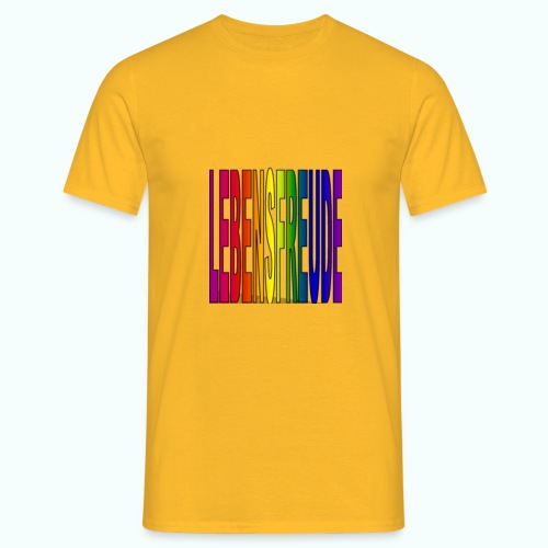 lebensfreude regenbogenfarben - Männer T-Shirt