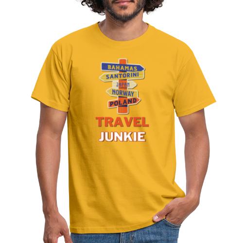 traveljunkie - i like to travel - Männer T-Shirt