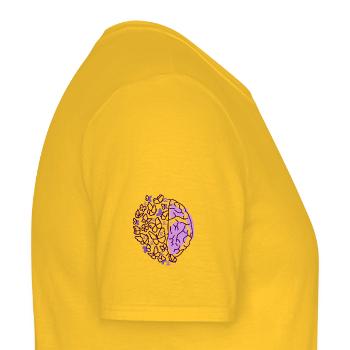 Brain Butterflies Purple Epilepsy Awareness - Men's T-Shirt - yellow - Right - AI Model Male 178 dark (178cm)