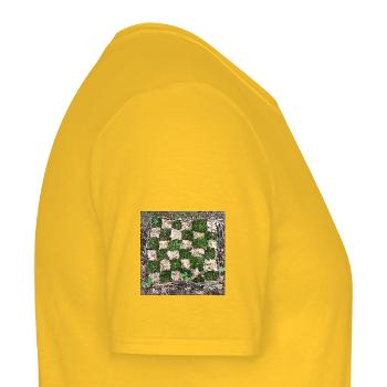 Forest Plants Pattern Design - Men's T-Shirt - yellow - Right - AI Model Male 178 dark (178cm)