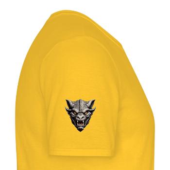 Portrait of a beautiful gargoyle - Men's T-Shirt - yellow - Right - AI Model Male 178 dark (178cm)